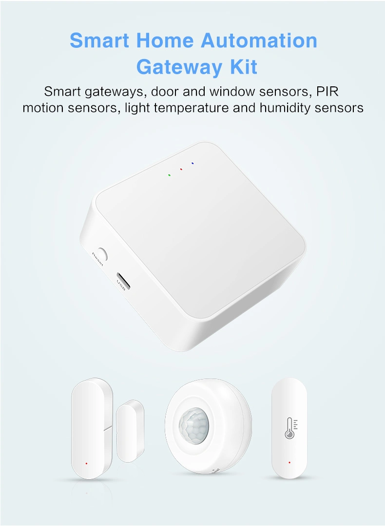 Wireless Smart Gateway with WiFi + Bluetooth 5.0 + Zigbee 3.0 Support Alexa and Google Assistant – Home Security System with 24/7 Professional Monitoring