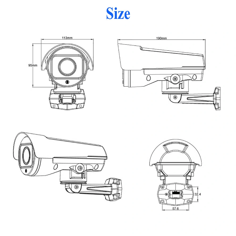 Wdm-5X 1080P IP PTZ Motion Detection IR Camera