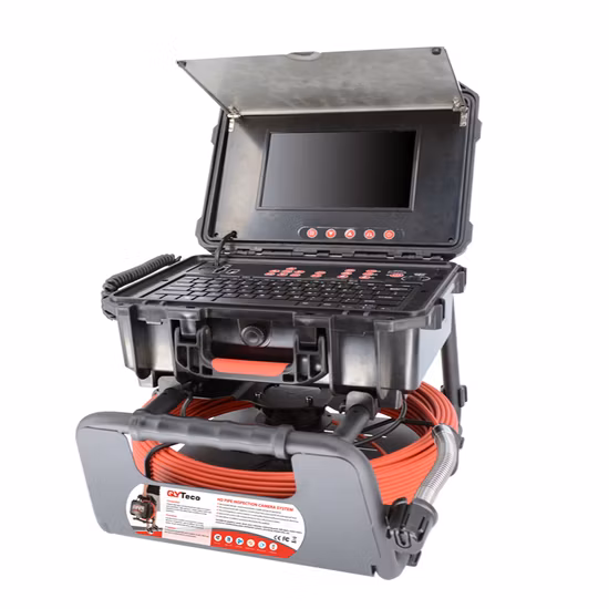 カウンター付きの新しいセルフレベリング CCTV パイプ検査カメラ システム